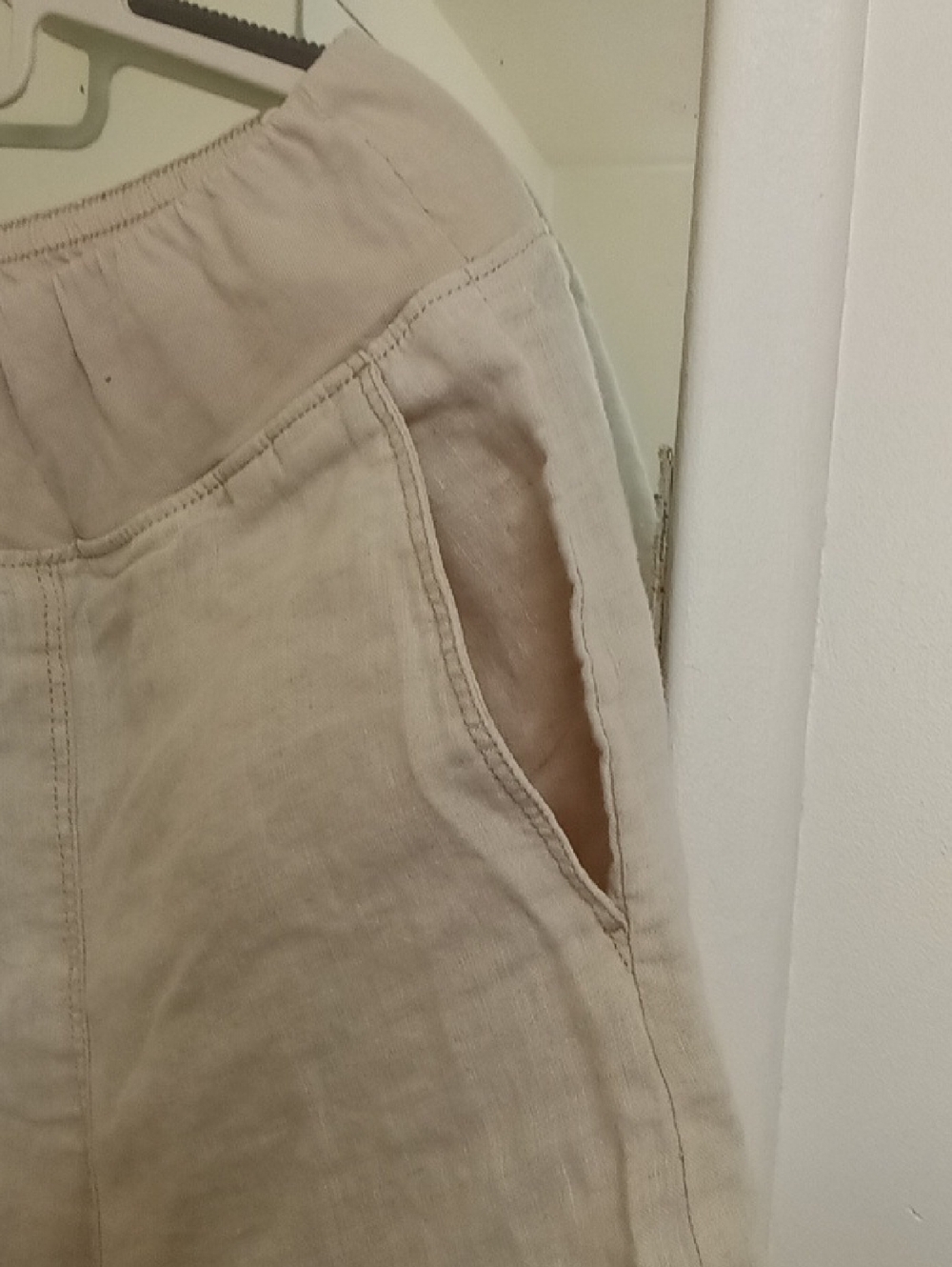 CASLON Light Beige Linen Skirt - Picture 2 of 2